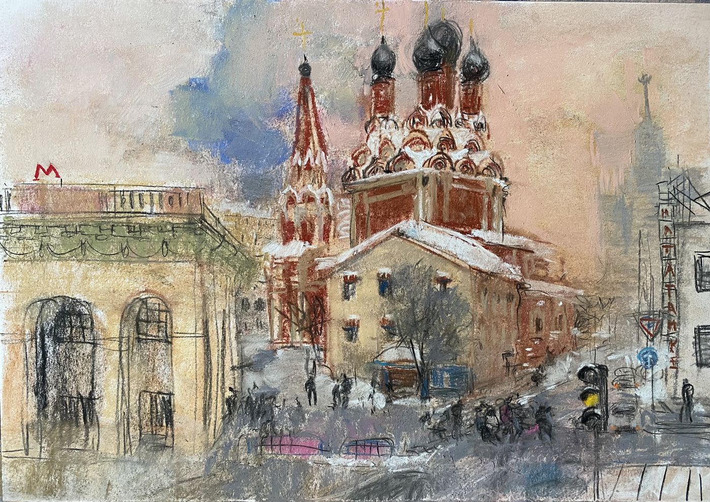 Городская церковь зимой
